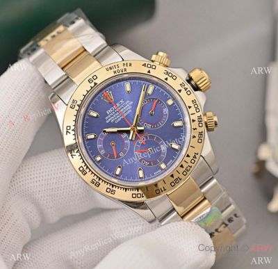 Two Tone Rolex Daytona Blue Dial Replica Replica Watch 40mm